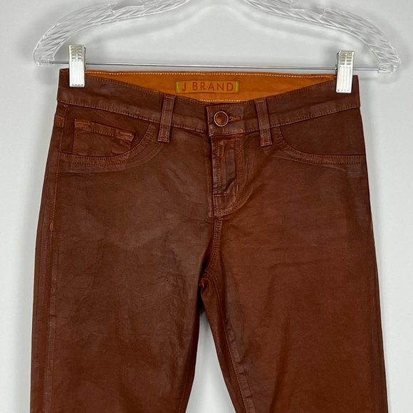 J Brand Womens 912K Pencil Leg Skinny Jeans Turbulent Coated Clay size 25 - Picture 3 of 13